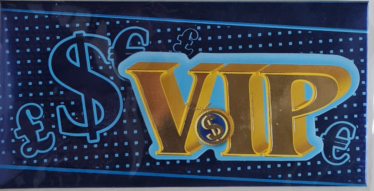 Конверт для денег с накладными элементами "VIP" Отделка