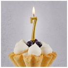 Свеча-цифра "7" Элегант ЗОЛОТО 5 см