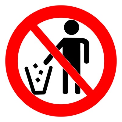 Наклейка информационная "Не мусорить"