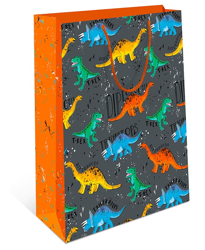 Пакет подарочный "Динозавры" (АА)