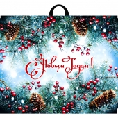 Пакет полиэтиленовый с петлевой ручкой "Голубая ель" (71х55)