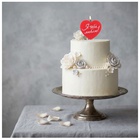 Свеча для торта Сердце красное Я ТЕБЯ ЛЮБЛЮ