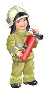 Плакат вырубной двусторонний "Мальчик-пожарный" Формат А3