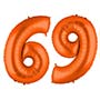 Шар фольгированный Г ЦИФРА 6/9 40" Пастель Orange