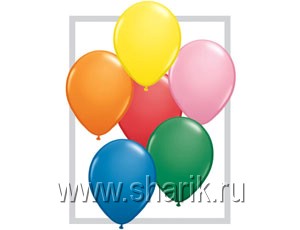 Шар латексный Q11" ассорти стандарт 6 цветов