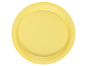 Тарелка бумажная "Пастель жёлтая" 17 см 6 шт