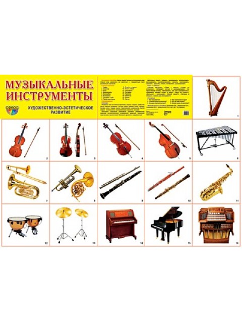 Плакат "Музыкальные инструменты" Формат А2