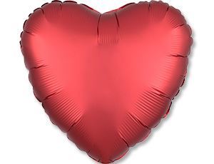 Шар А Б/РИС СЕРДЦЕ 18" Сатин Sangria