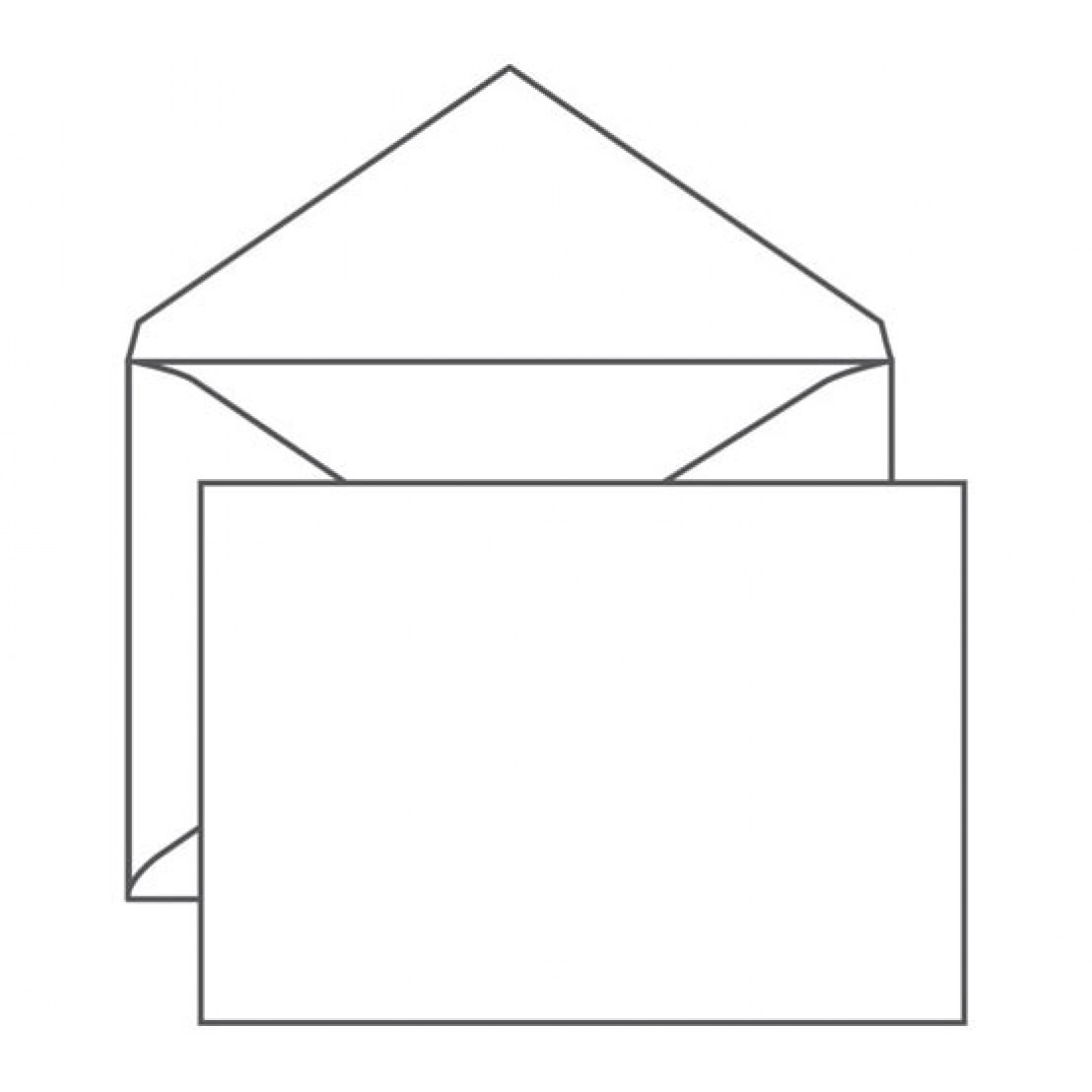 Конверт почтовый белый без подсказа клей (115 х 160 мм)