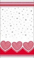 Пакет прозрачный с рисунком "Сердца" с металлизированной серебряной стороной (30х50)