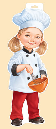 Плакат вырубной "Девочка повар"  Формат А3
