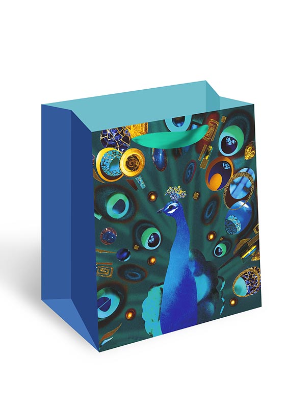 Пакет подарочный ПРЕМИУМ "Павлин" (DA)