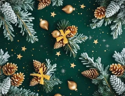 Конверт художественный малый "Еловые шишки" Формат А6