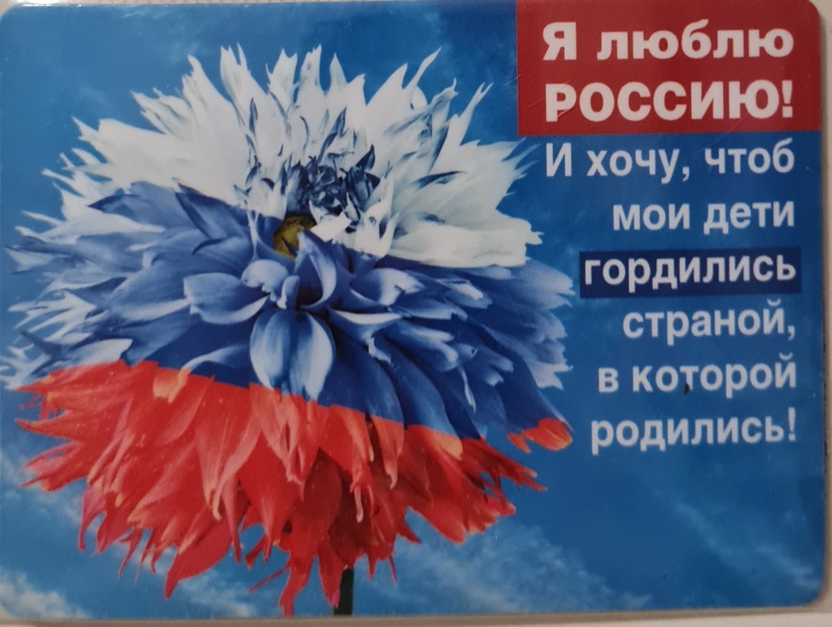 Магнит виниловый "Я люблю Россию!..."