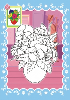 Раскраска "Цветы" Формат А5