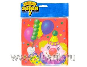 Салфетка бумажная "Клоун с шарами" 33 см 12 шт