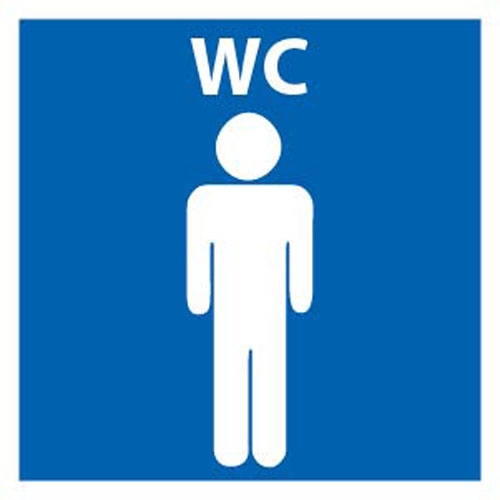 Наклейка информационная "Мужской туалет"
