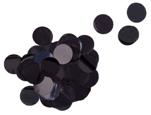 Конфетти Круги фольга черные 1 см 20 гр