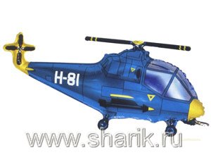 Шар Ф М/ФИГУРА/3 "Вертолет синий"