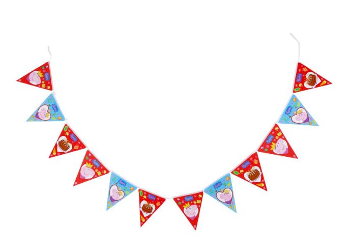 Гирлянда-флажки "Свинка Пеппа" 3 м