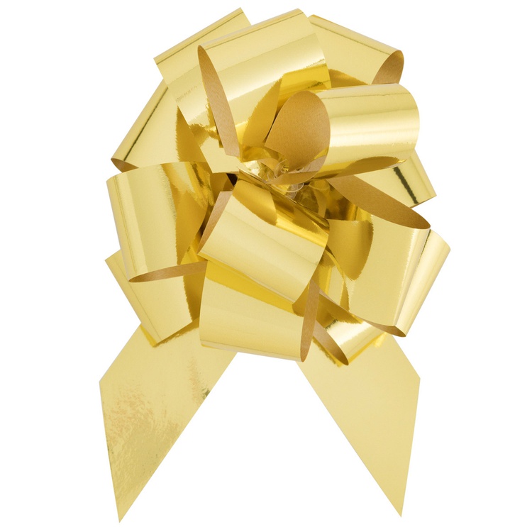 Бант-шар складной метал золотой (11 СМ)