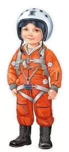 Плакат вырубной двусторонний "Мальчик-летчик" Формат А3