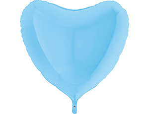 Шар Г Б/РИС СЕРДЦЕ 36" Пастель "Matte Blue"