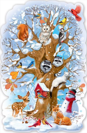 Плакат вырубной "Зима в лесу" Формат А1