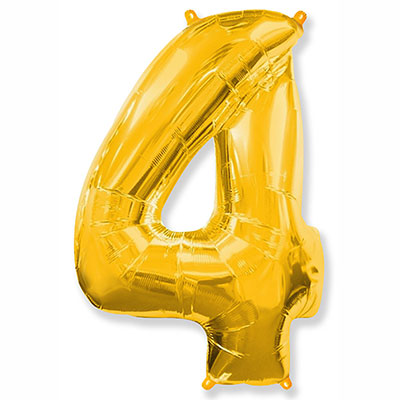 Шар фольгированный Ф ЦИФРА 4 32" Gold Шар фольгированный Ф ЦИФРА 4 32" Gold