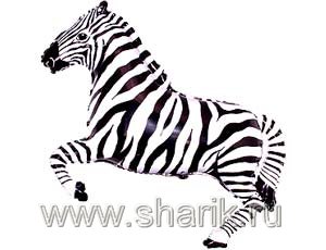 Шар Ф М/ФИГУРА/3 "Зебра черная"