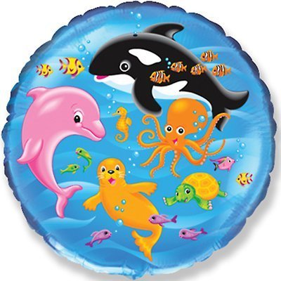 Шар Ф 18" "Морской мир"