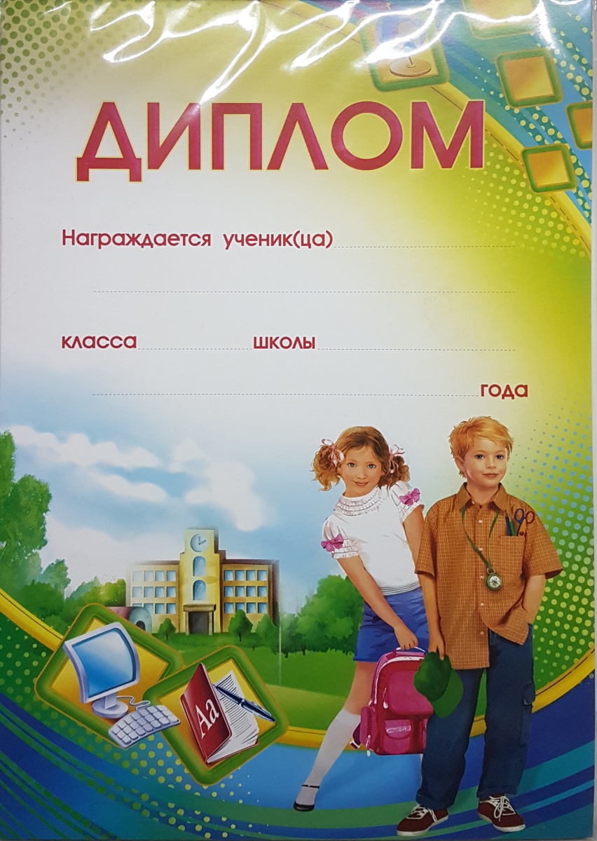 Диплом школьный Формат А4. Без отделки