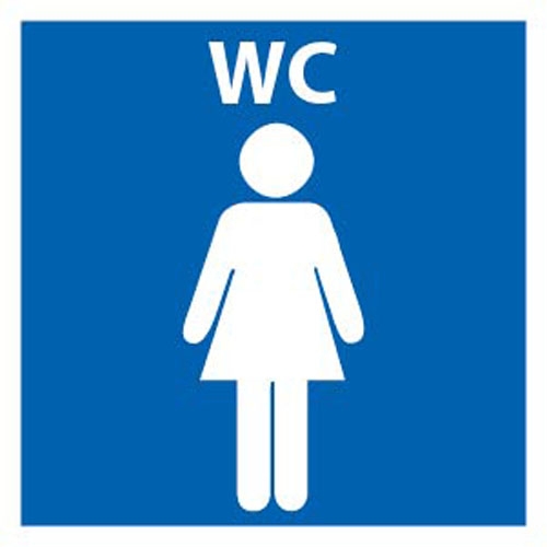 Наклейка информационная "Женский туалет"