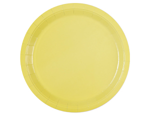 Тарелка бумажная "Пастель жёлтая" 23 см 6 шт