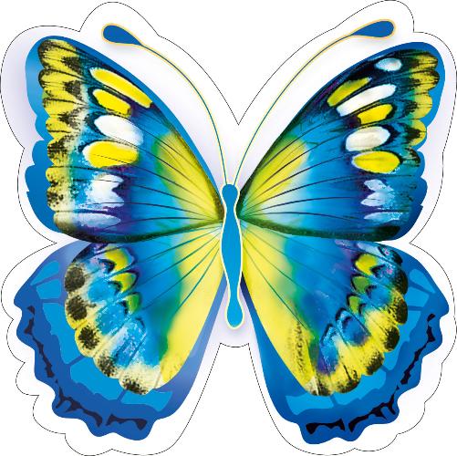 Украшение на двустороннем скотче "Голубая бабочка"