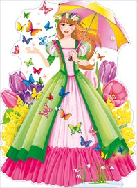 Плакат вырубной "Девушка-весна" Формат А2