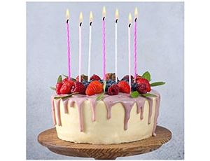 Свечи для торта Розовый Микс 17 см 24 шт
