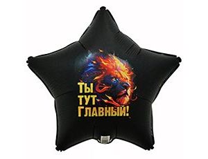 Шар К 18" РУС ТЫ ТУТ ГЛАВНЫЙ Лев