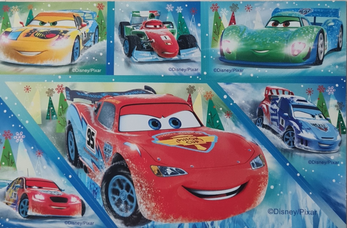 Набор наклеек новогодних "Тачки"