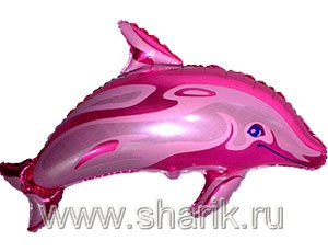 Шар Ф Фигура/11 "Дельфин розовый"