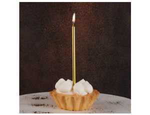 Свеча для торта с подставкой ЗОЛОТО 11 см