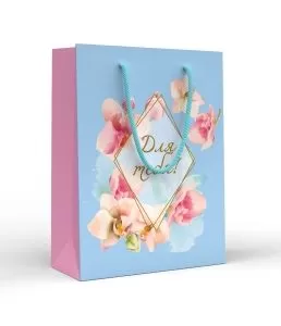 Пакет подарочный матовая ламинация "Для тебя! Орхидеи" (MS)