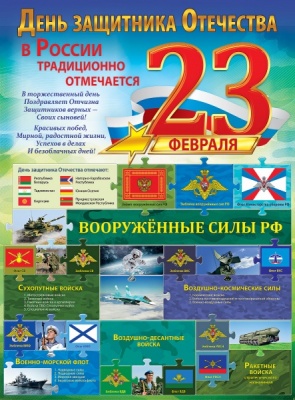 Плакат "23 февраля" Формат А2