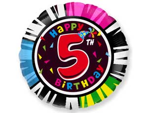 Шар Ф 18" "HB Цифра 5"