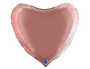 Шар Г Б/РИС СЕРДЦЕ 36" Блеск Platinum Rose