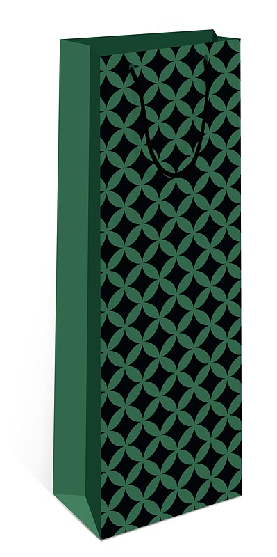 Пакет подарочный "Зелёный орнамент" (ST)