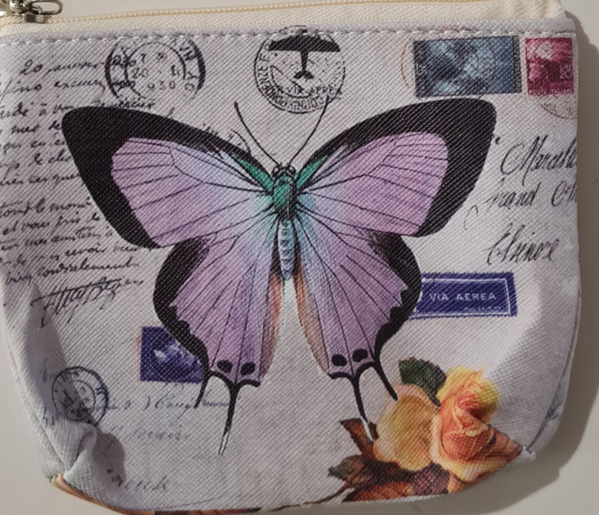 Кошелёк на молнии "Фиолетовая бабочка"