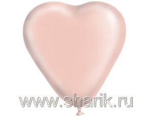 Шар латексный Сердце 10" Пастель Розовое
