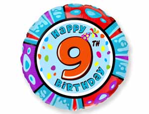 Шар Ф 18" "HB Цифра 9"