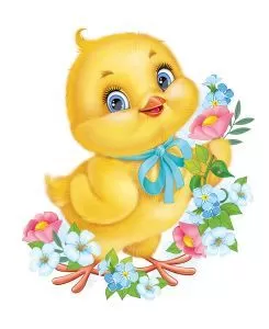 Плакат вырубной двусторонний "Утёнок в цветах" Формат А3